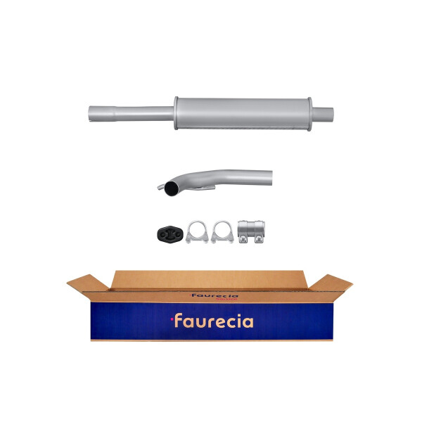 Center Muffler - Centre Silencer FAURECIA Kit Easy2Fit for e.g. SEAT Cordoba