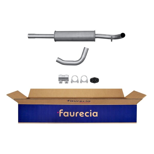 Center Muffler - Centre Silencer FAURECIA Kit Easy2Fit for e.g. SEAT Arosa