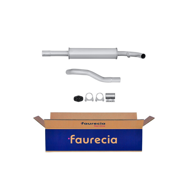 Center Muffler - Centre Silencer FAURECIA Kit Easy2Fit for VW Caddy