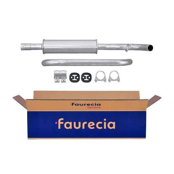 Center Muffler - Centre Silencer FAURECIA Kit Easy2Fit for e.g. VW Golf