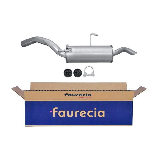 Rear Muffler - Rear Silencer Exhaust System FAURECIA Kit Easy2Fit