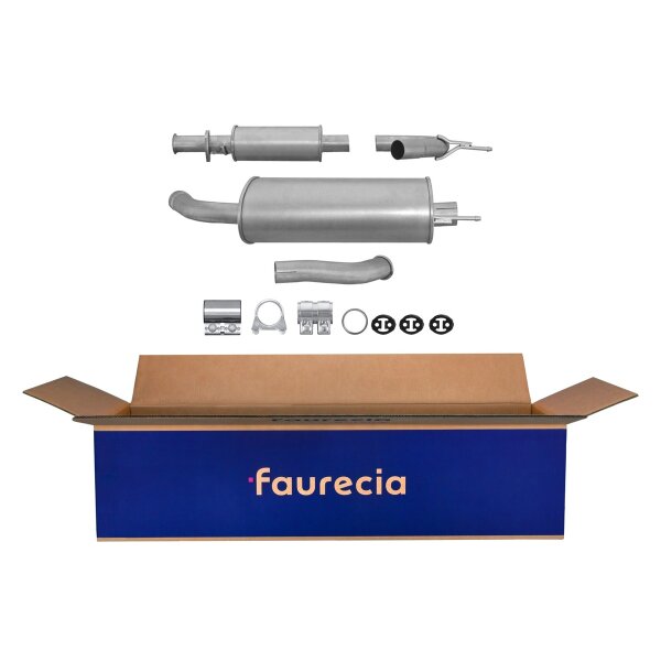 Rear Muffler - Rear Silencer Exhaust System FAURECIA Kit Easy2Fit