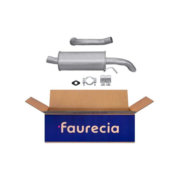 Rear Muffler - Rear Silencer FAURECIA Kit Easy2Fit for e.g. CITROËN BX