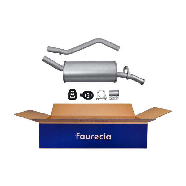 Rear Muffler - Rear Silencer FAURECIA Kit Easy2Fit for e.g. AUTOBIANCHI Y10