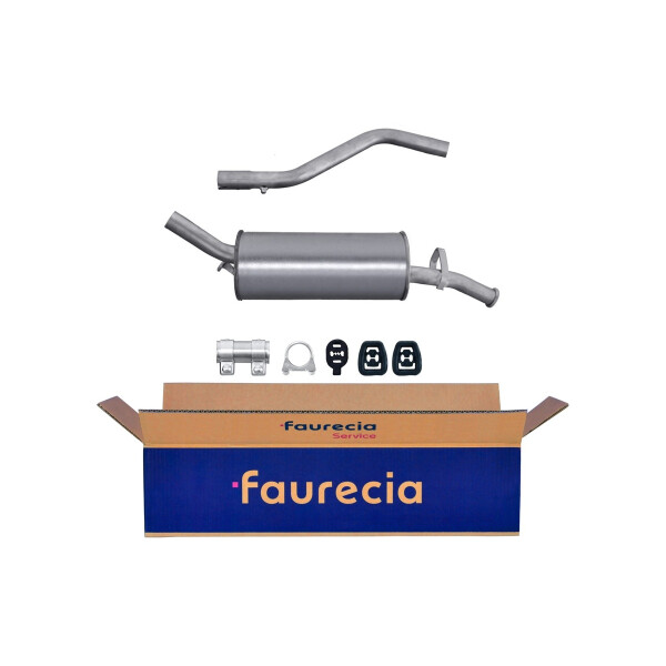 Rear Muffler - Rear Silencer FAURECIA Kit Easy2Fit for e.g. AUTOBIANCHI Y10