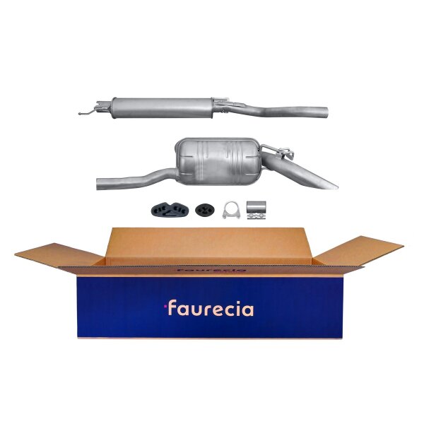 Endschalldämpfer Auspuff FAURECIA Kit Easy2Fit für u.a. FIAT Punto