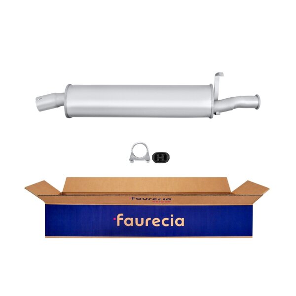 Rear Muffler - Rear Silencer FAURECIA Kit Easy2Fit for e.g. FIAT Tipo