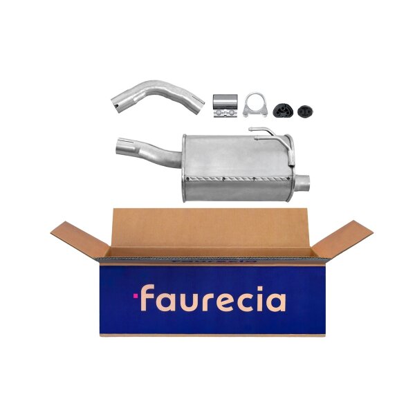 Rear Muffler - Rear Silencer FAURECIA Kit Easy2Fit for e.g. FIAT 500 C