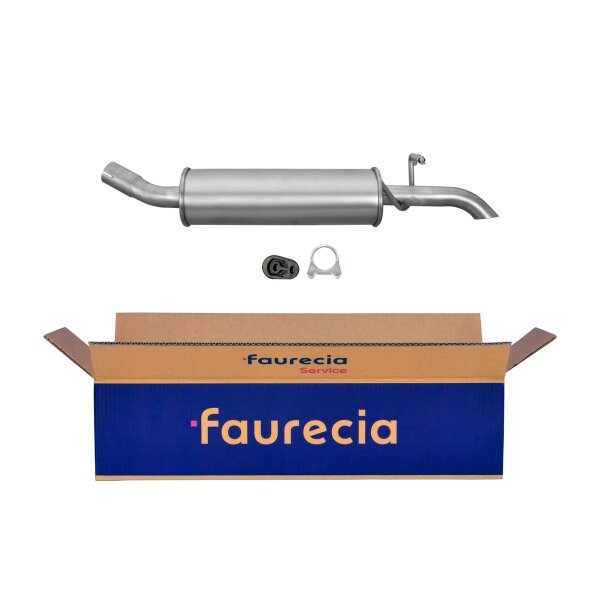 Rear Muffler - Rear Silencer FAURECIA Kit Easy2Fit for e.g. FORD Fiesta