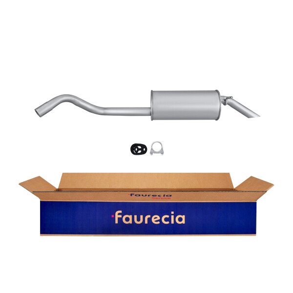 Rear Muffler - Rear Silencer FAURECIA Kit Easy2Fit for e.g. FORD Escort