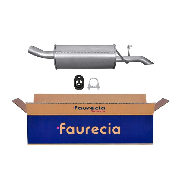 Rear Muffler - Rear Silencer FAURECIA Kit Easy2Fit for e.g. FORD Fiesta