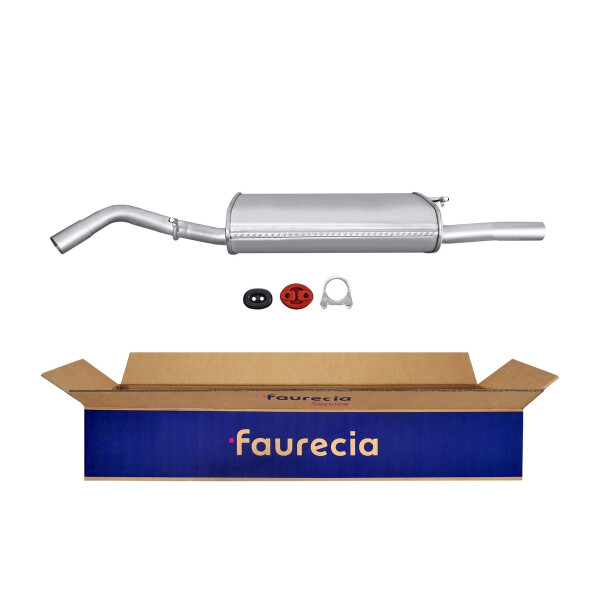 Rear Muffler - Rear Silencer FAURECIA Kit Easy2Fit for e.g. FORD Escort