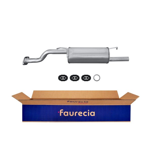 Rear Muffler - Rear Silencer Exhaust System FAURECIA Kit Easy2Fit