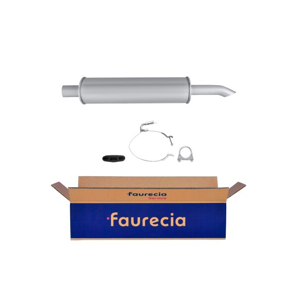 Rear Muffler - Rear Silencer FAURECIA Kit Easy2Fit for e.g. OPEL Kadett
