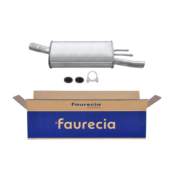 Rear Muffler - Rear Silencer FAURECIA Kit Easy2Fit for e.g. OPEL Corsa