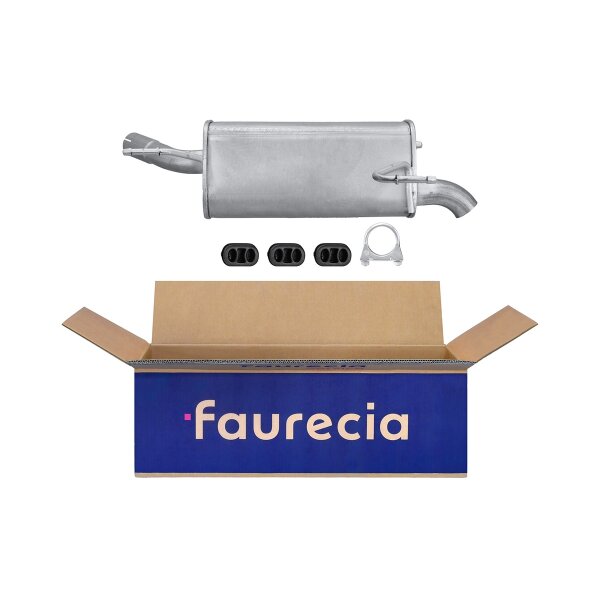 Rear Muffler - Rear Silencer FAURECIA Kit Easy2Fit for e.g. OPEL Corsa