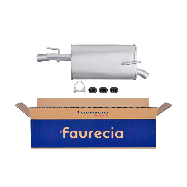 Rear Muffler - Rear Silencer FAURECIA Kit Easy2Fit for e.g. OPEL Meriva
