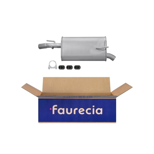 Rear Muffler - Rear Silencer FAURECIA Kit Easy2Fit for e.g. OPEL Meriva