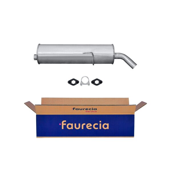 Rear Muffler - Rear Silencer FAURECIA Kit Easy2Fit for e.g. PEUGEOT 205