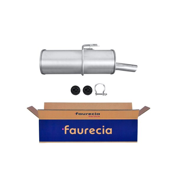 Rear Muffler - Rear Silencer FAURECIA Kit Easy2Fit for e.g. PEUGEOT 406