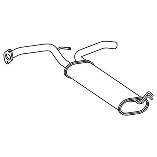 Rear Muffler - Rear Silencer FAURECIA Kit Easy2Fit for e.g. CITROËN C1