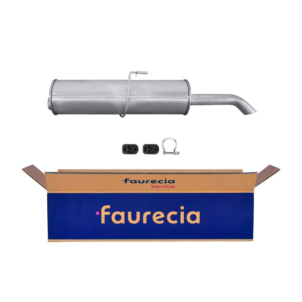 Rear Muffler - Rear Silencer FAURECIA Kit Easy2Fit for e.g. PEUGEOT 306