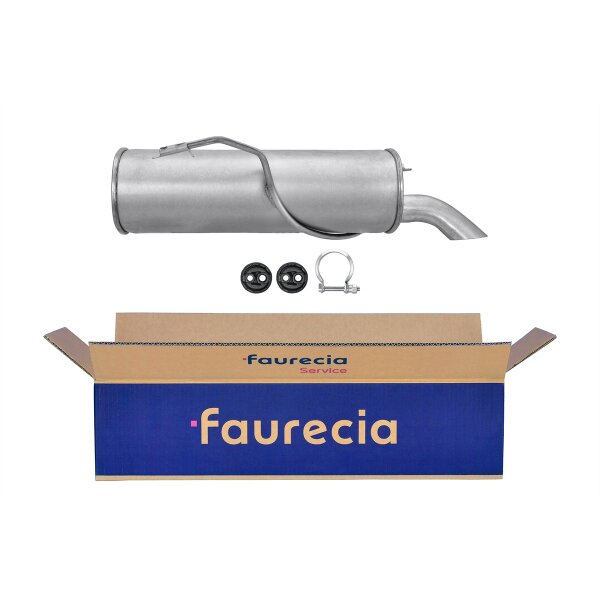 Rear Muffler - Rear Silencer FAURECIA Kit Easy2Fit for e.g. PEUGEOT 206