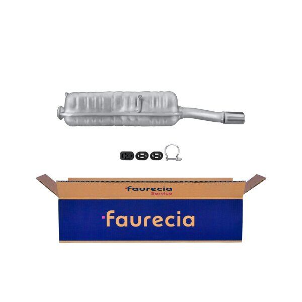 Rear Muffler - Rear Silencer FAURECIA Kit Easy2Fit for e.g. PEUGEOT 306
