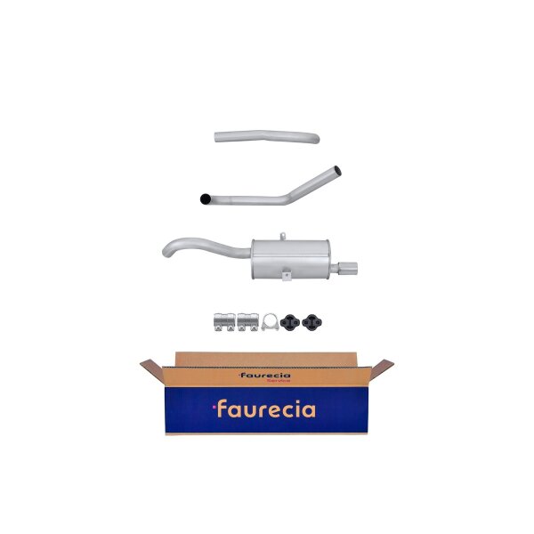 Rear Muffler - Rear Silencer FAURECIA Kit Easy2Fit for e.g. NISSAN Micra