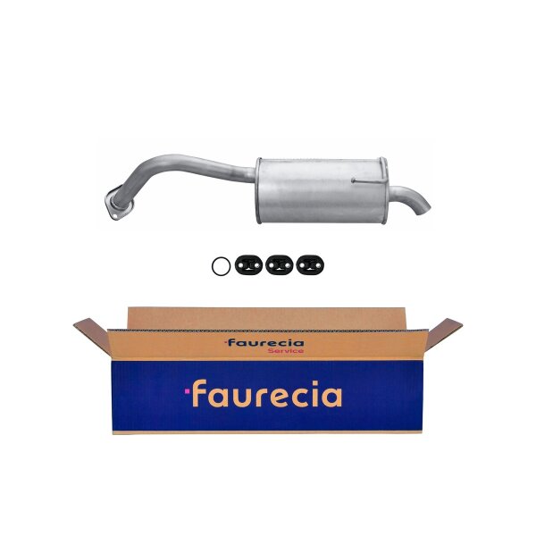 Rear Muffler - Rear Silencer FAURECIA Kit Easy2Fit for e.g. NISSAN Micra