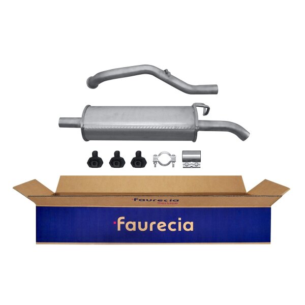 Rear Muffler - Rear Silencer FAURECIA Kit Easy2Fit for e.g. RENAULT 19