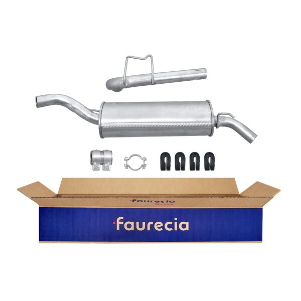 Rear Muffler - Rear Silencer FAURECIA Kit Easy2Fit for e.g. RENAULT Clio