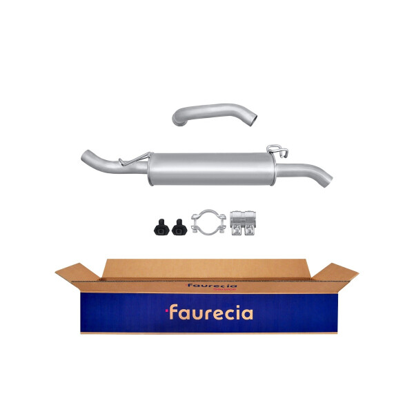 Rear Muffler - Rear Silencer FAURECIA Kit Easy2Fit for e.g. RENAULT 19