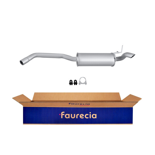 Rear Muffler - Rear Silencer Exhaust System FAURECIA Kit Easy2Fit