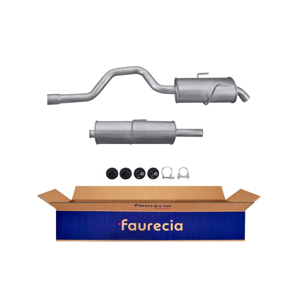 Rear Muffler - Rear Silencer FAURECIA Kit Easy2Fit for e.g. RENAULT Espace