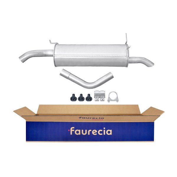 Rear Muffler - Rear Silencer FAURECIA Kit Easy2Fit for e.g. RENAULT Megane
