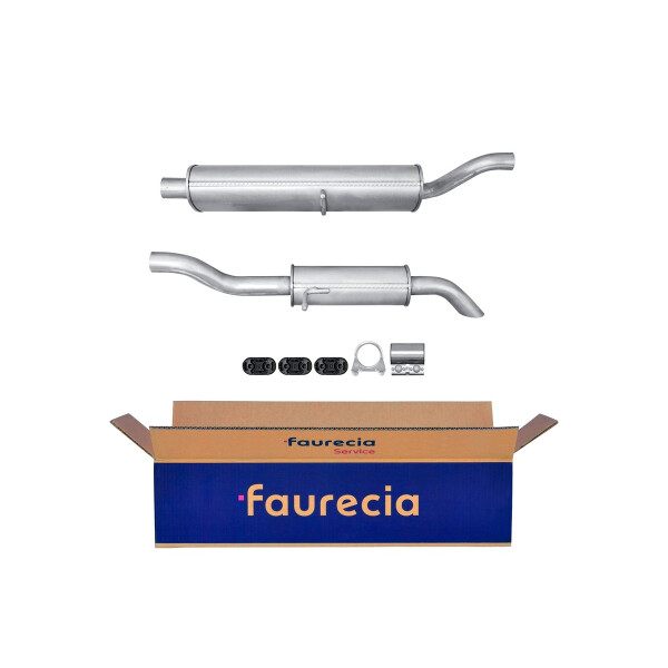 Rear Muffler - Rear Silencer FAURECIA Kit Easy2Fit for e.g. CHRYSLER Tacuma
