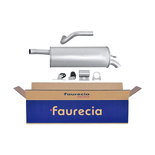 Rear Muffler - Rear Silencer FAURECIA Kit Easy2Fit for e.g. SEAT Ibiza