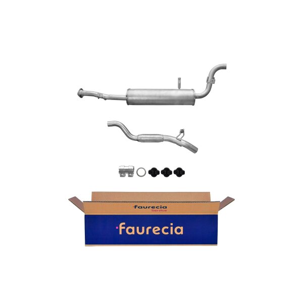Rear Muffler - Rear Silencer FAURECIA Kit Easy2Fit for e.g. SUZUKI Vitara