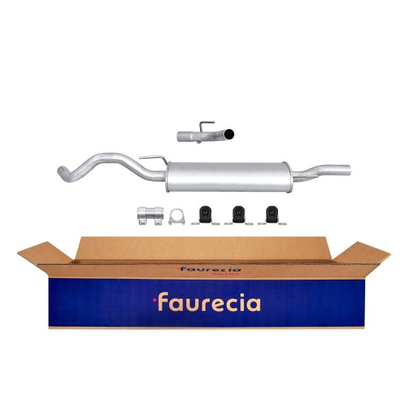 Rear Muffler - Rear Silencer FAURECIA Kit Easy2Fit for e.g. VW Golf
