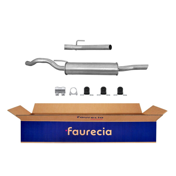 Rear Muffler - Rear Silencer FAURECIA Kit Easy2Fit for e.g. VW Golf