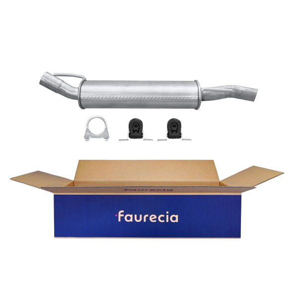 Rear Muffler - Rear Silencer FAURECIA Kit Easy2Fit for e.g. VW Golf