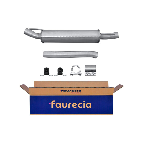 Rear Muffler - Rear Silencer FAURECIA Kit Easy2Fit for e.g. VW Vento