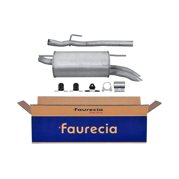 Rear Muffler - Rear Silencer Exhaust System FAURECIA Kit Easy2Fit