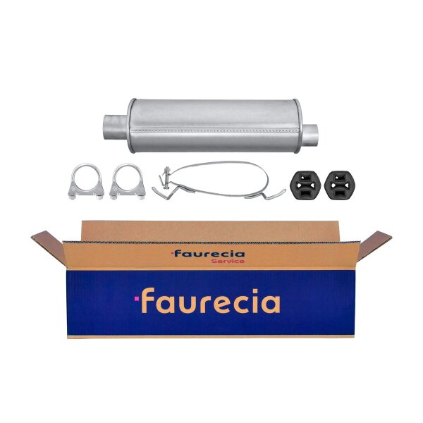Rear Muffler - Rear Silencer FAURECIA Kit Easy2Fit for e.g. VOLVO 740