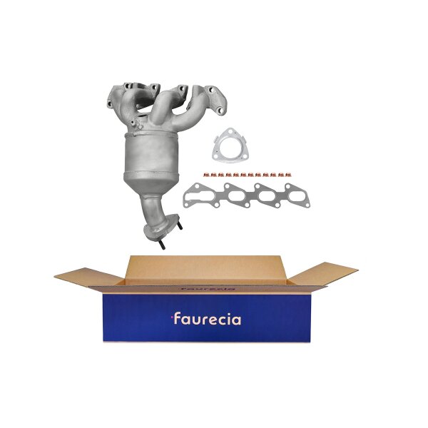 Manifold Catalytic Converter Euro 3 FAURECIA Kit Easy2Fit for e.g. OPEL Agila