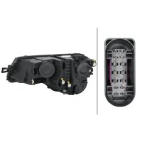 Hauptscheinwerfer rechts Hybrid PWY24W HELLA für...