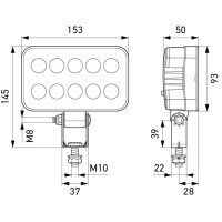 HELLA surface-mounted LED worklights for close-range...