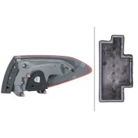 Rear Light left 12 V PY21W with hybrid technology HELLA for MB C-CLASS