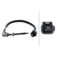 Exhaust gas temperature sensor screwed 2-pin 250 mm cable HELLA